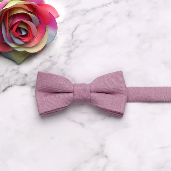 Kid's Simple Gentle Style Solid Color Bow Tie - Plum - image 11