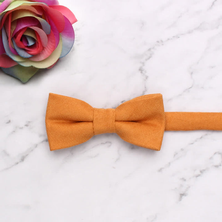 Kid's Simple Gentle Style Solid Color Bow Tie - DarkOrange - image 10