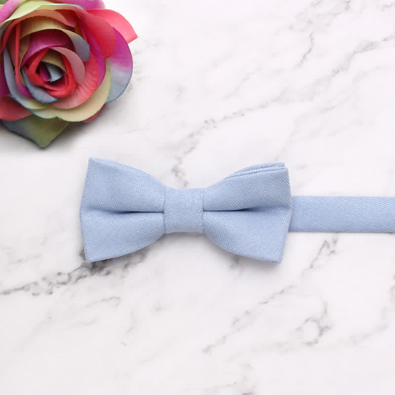 Kid's Simple Gentle Style Solid Color Bow Tie - SkyBlue - image 1