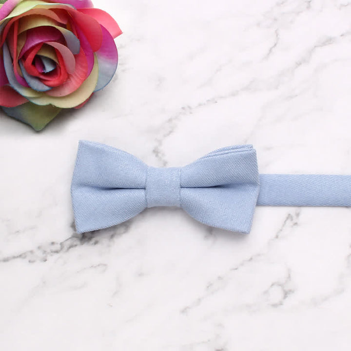 Kid's Simple Gentle Style Solid Color Bow Tie - SkyBlue - image 1