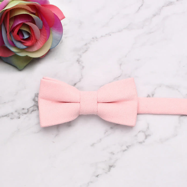 Kid's Simple Gentle Style Solid Color Bow Tie - LightPink - image 7
