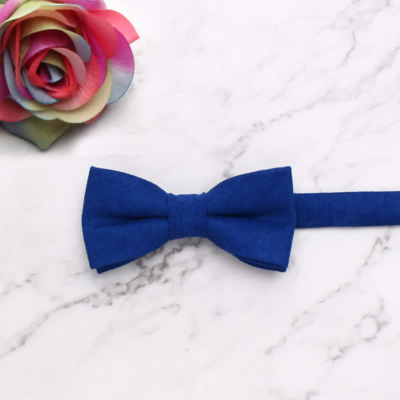 Kid's Simple Gentle Style Solid Color Bow Tie - Royal - image 17