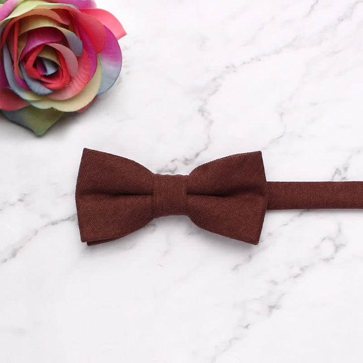 Kid's Simple Gentle Style Solid Color Bow Tie - Brown - image 23