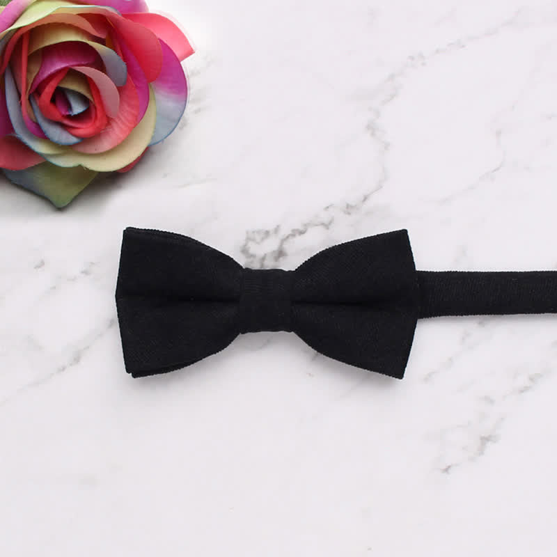 Kid's Simple Gentle Style Solid Color Bow Tie - MidnightBlue - image 26