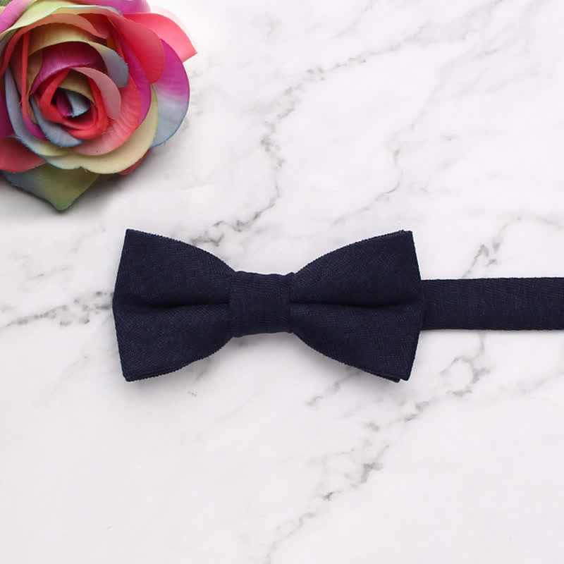 Kid's Simple Gentle Style Solid Color Bow Tie - Black - image 27