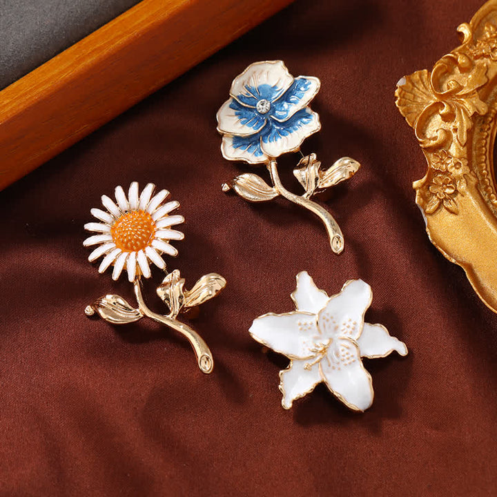 Women's Little Sunflower Enamel Floral Brooch - image 1