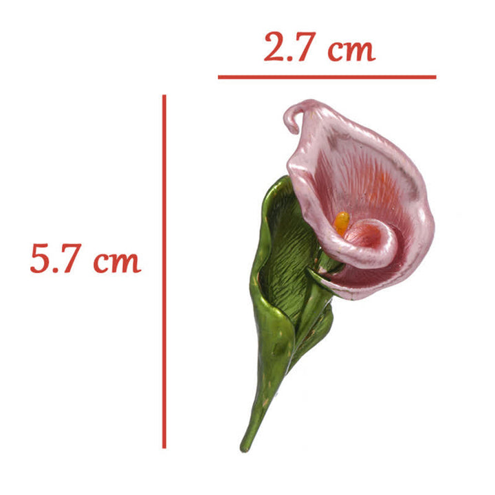 Women's Elegant Carnation Enamel Flower Brooch - image 3