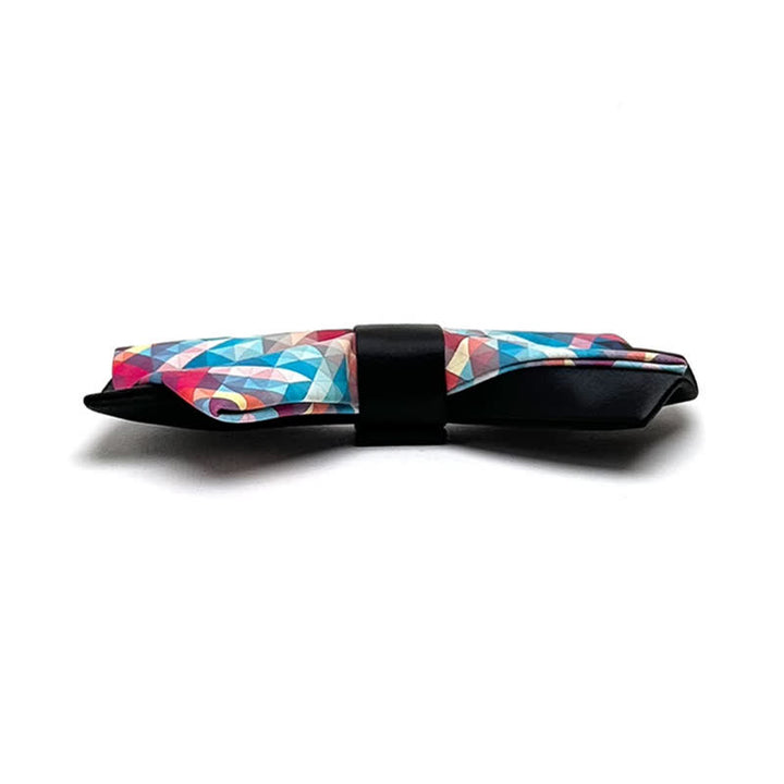 Men's Black Mercerized Fantasy Digital Print Bow Tie - image 4