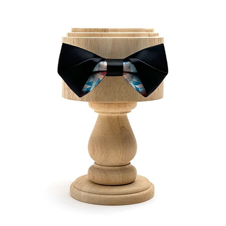 Men's Black Mercerized Fantasy Digital Print Bow Tie - Style #3 - image 7