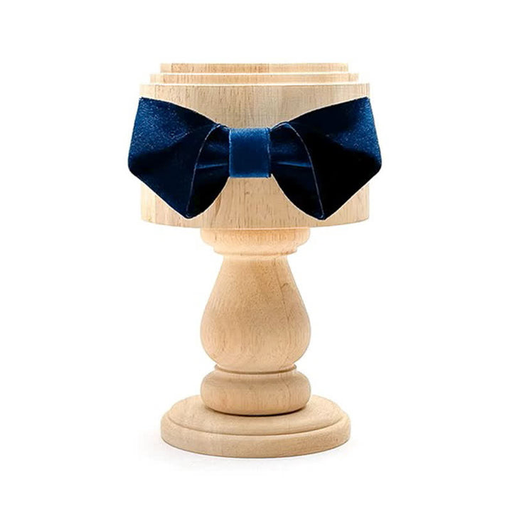 Men's Blue Series Solid Color Velvet Bow Tie - Navy Blue - image 1