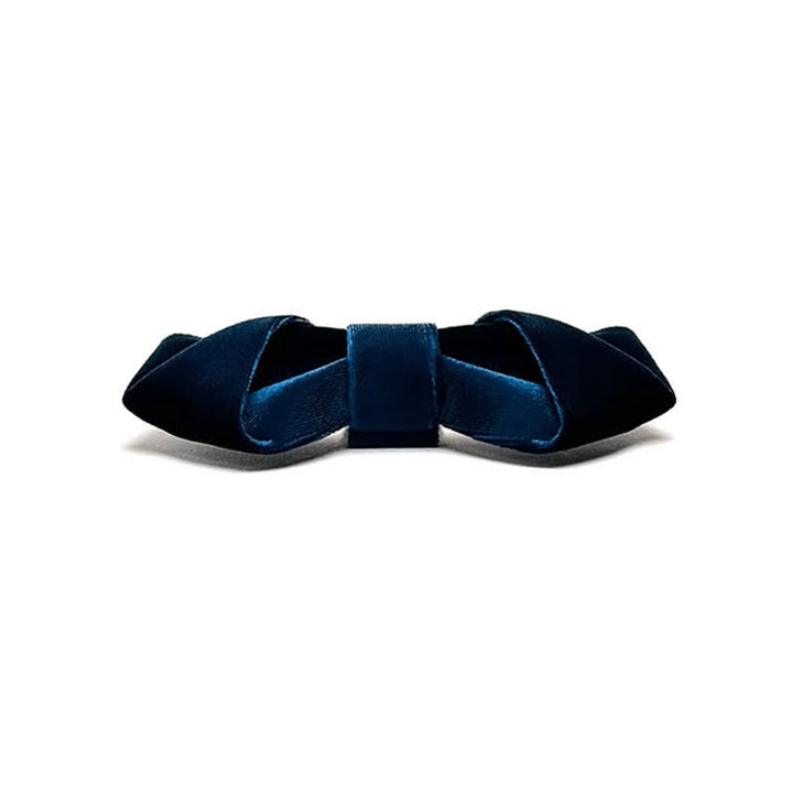 Men's Blue Series Solid Color Velvet Bow Tie - image 4