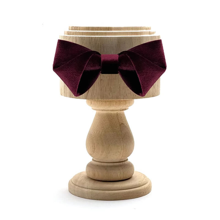 Men's Dark Red Series Solid Color Velvet Bow Tie - Dark Red - image 1
