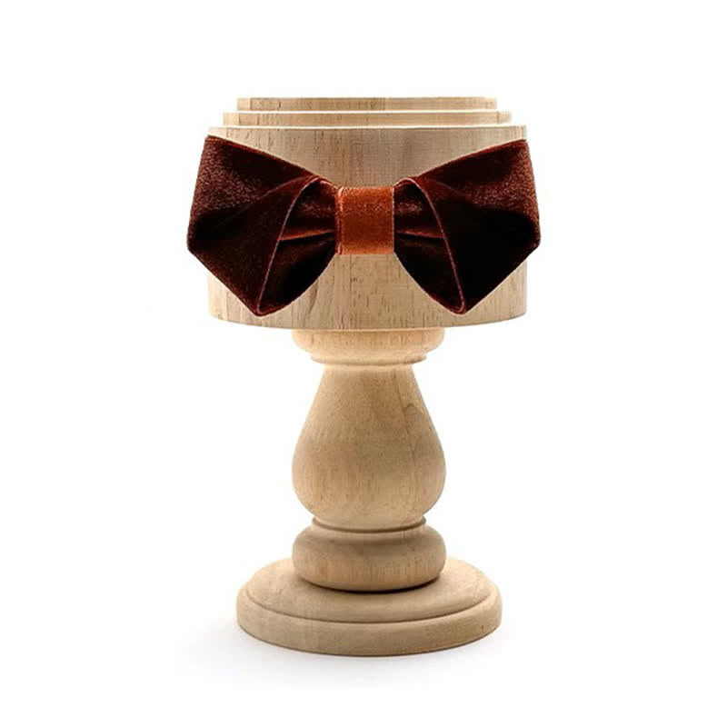 Men's Dark Red Series Solid Color Velvet Bow Tie - FireBrick - image 6