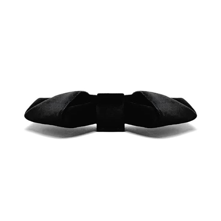 Men's Black Night Series Solid Color Velvet Bow Tie - image 5