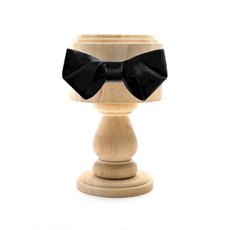 Men's Black Night Series Solid Color Velvet Bow Tie - Black - image 1