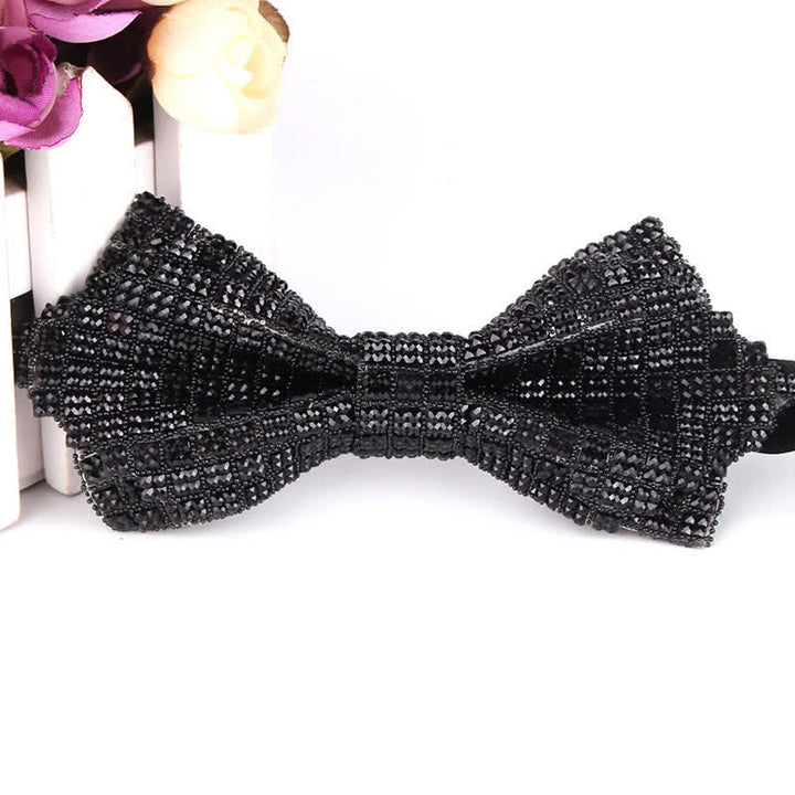 Men's Colorful Rhinestones Sequin Shining Pointed Bow Tie - Style #17 - image 22