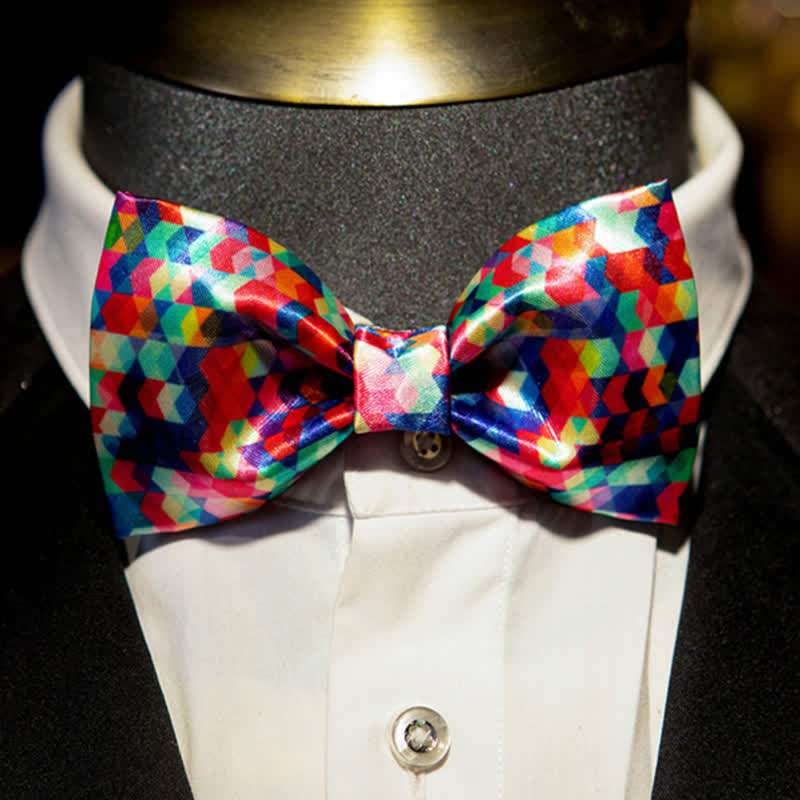Men's Kaleidoscope Dazzle Colorful Printing Bow Tie - Colored - image 0