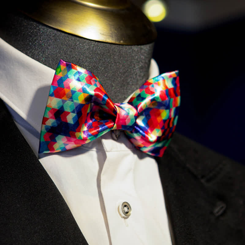 Men's Kaleidoscope Dazzle Colorful Printing Bow Tie - image 1