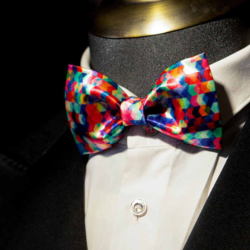 Men's Kaleidoscope Dazzle Colorful Printing Bow Tie - image 2