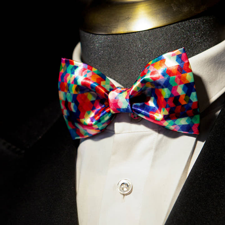 Men's Kaleidoscope Dazzle Colorful Printing Bow Tie - image 2