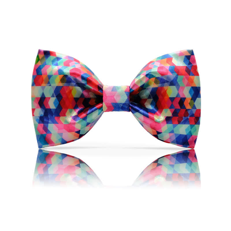 Men's Kaleidoscope Dazzle Colorful Printing Bow Tie - image 3