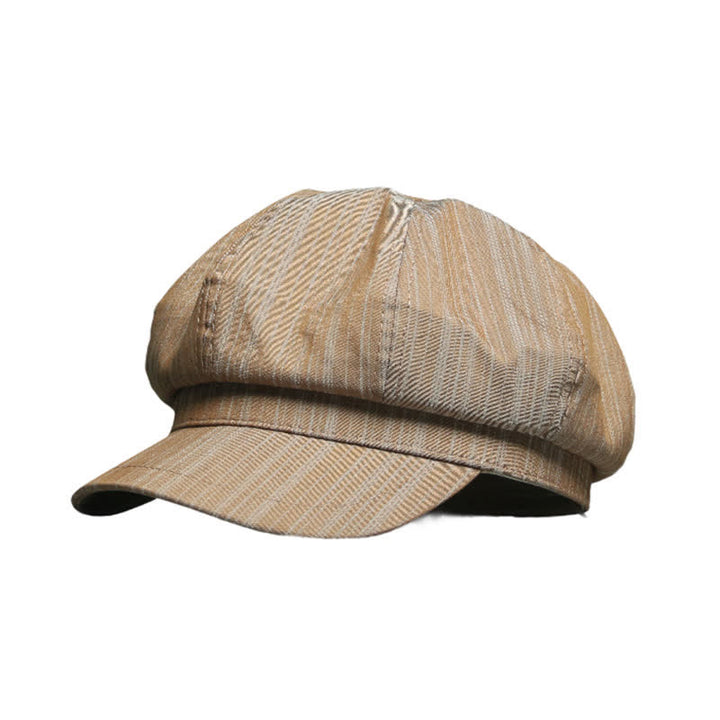 Artist Painter Vertical Stripes Beret Hat - BurlyWood - Adjustable (21 1/4"-22 7/8") - image 6