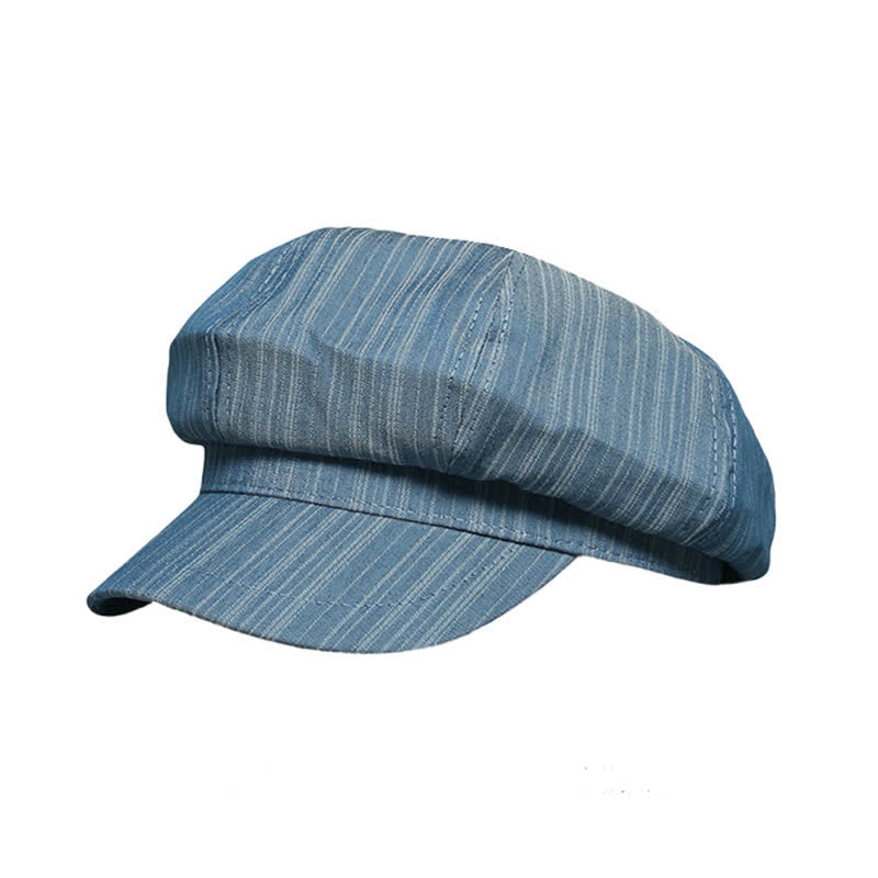 Artist Painter Vertical Stripes Beret Hat - Blue - Adjustable (21 1/4"-22 7/8") - image 4