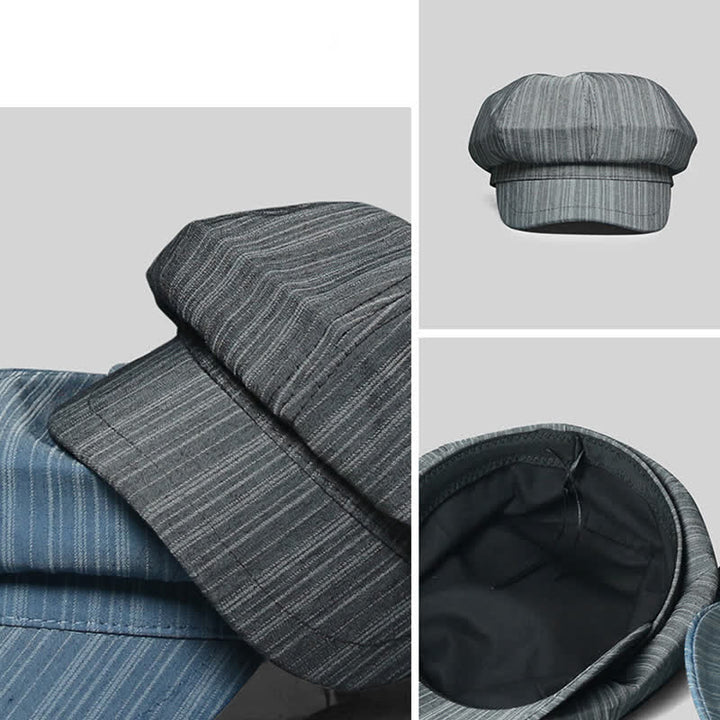 Artist Painter Vertical Stripes Beret Hat - image 3