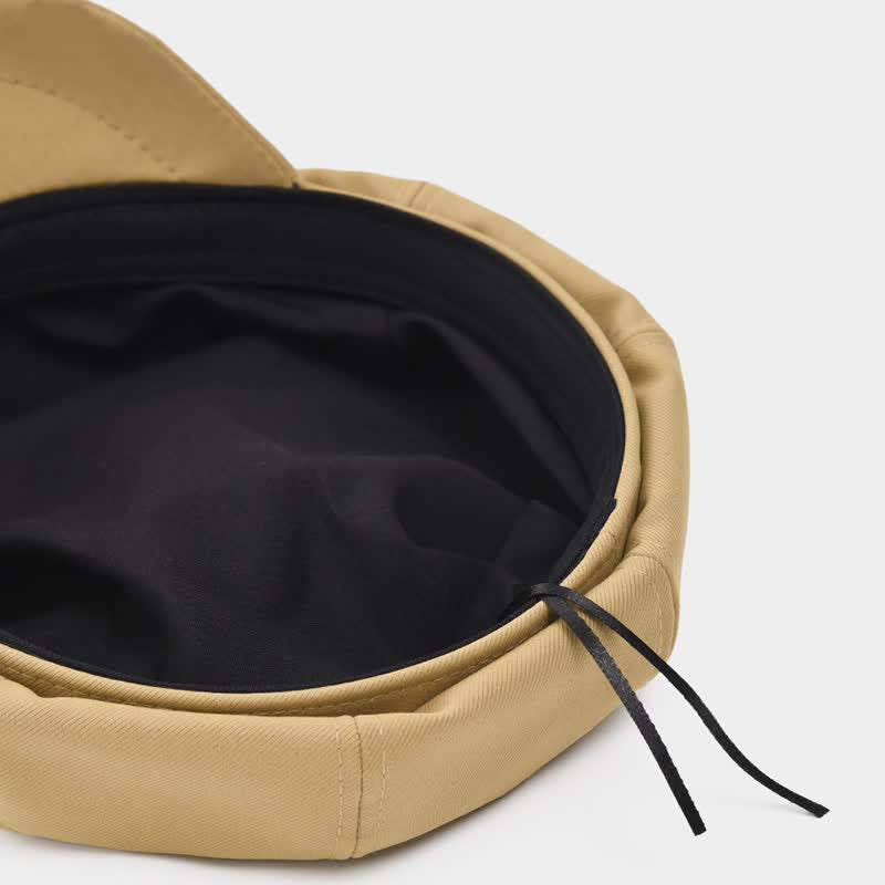 Classic Short Brim Round Dome Beret Hat - image 4