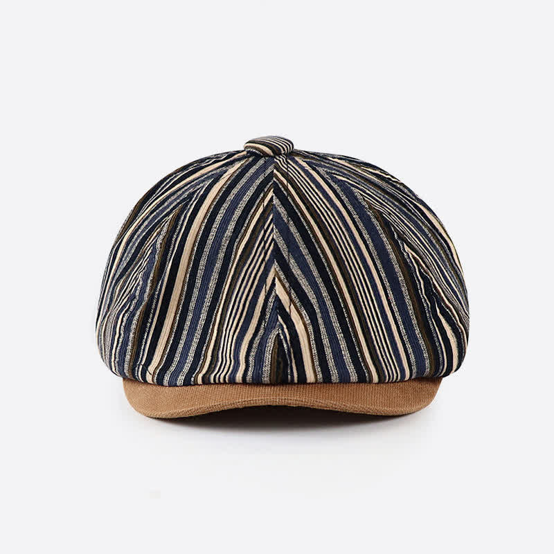 Unique Artist-Inspired Striped Octagonal Beret Hat - image 5