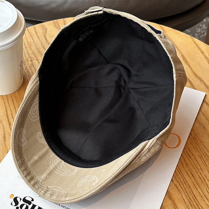 Paisley Print Floral Beret Hat - image 4