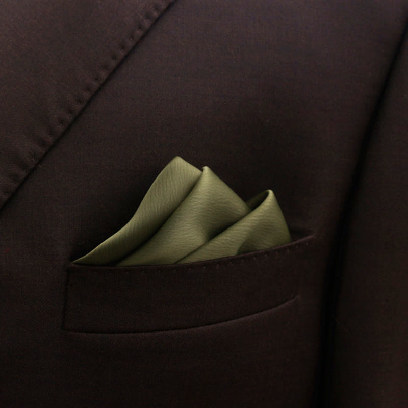 Men's Bud-Like Solid Color Pointed Bow Tie - DarkOliveGreen - Pocket Square - image 18