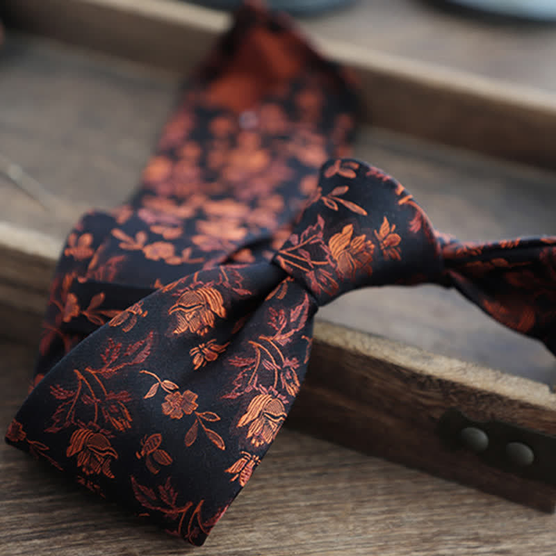 Men's Flower Striped Paisley Pure Silk Necktie - image 19