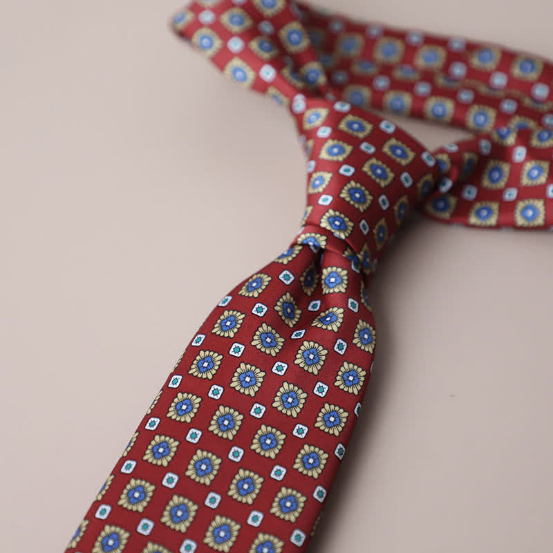 Men's Vintage Street Style Geometric Motif Necktie - Style #5 - image 11