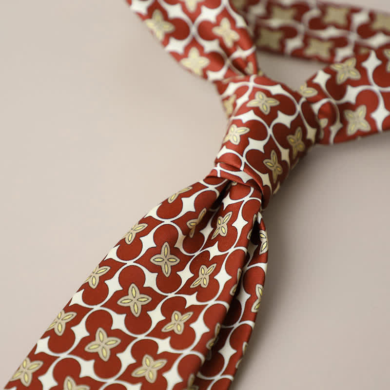 Men's Vintage Street Style Geometric Motif Necktie - Style #7 - image 13