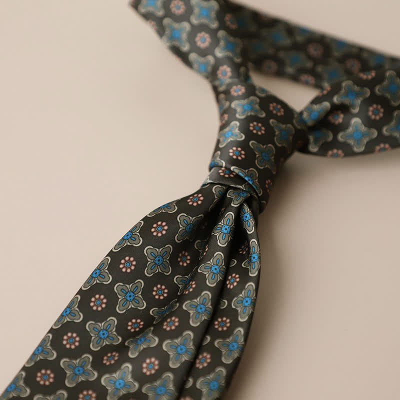 Men's Vintage Street Style Geometric Motif Necktie - Style #3 - image 9