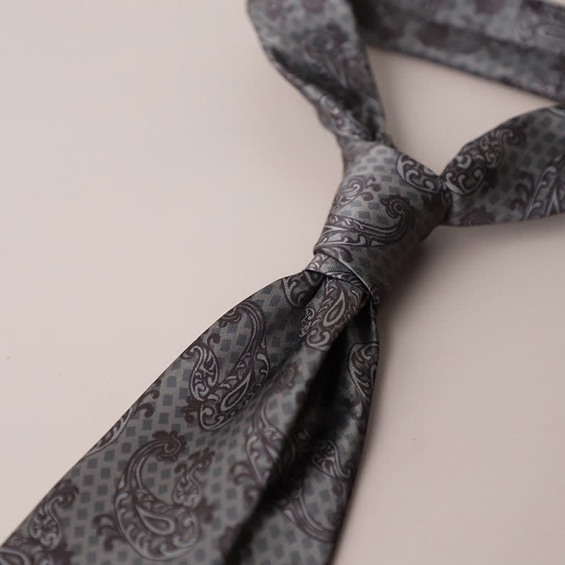 Men's Vintage Street Style Geometric Motif Necktie - Style #6 - image 12