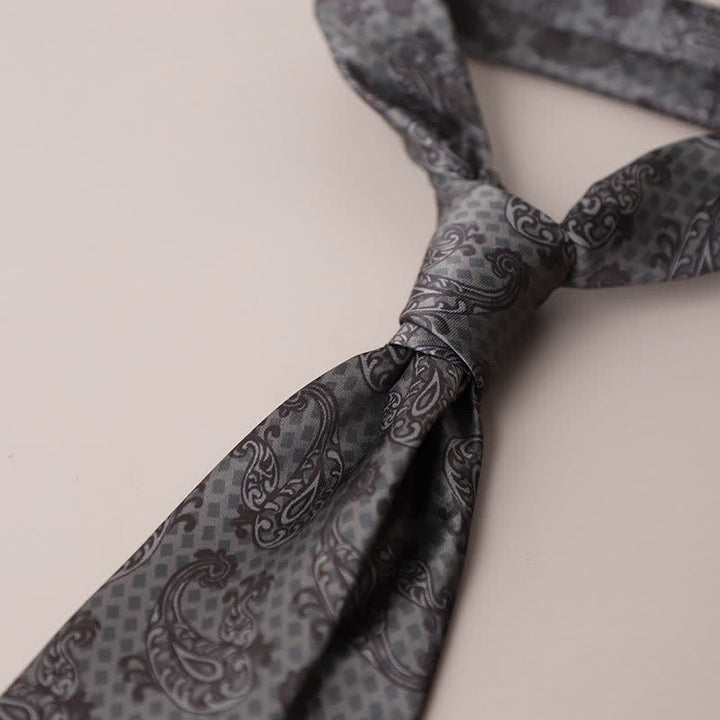 Men's Vintage Street Style Geometric Motif Necktie - Style #6 - image 12