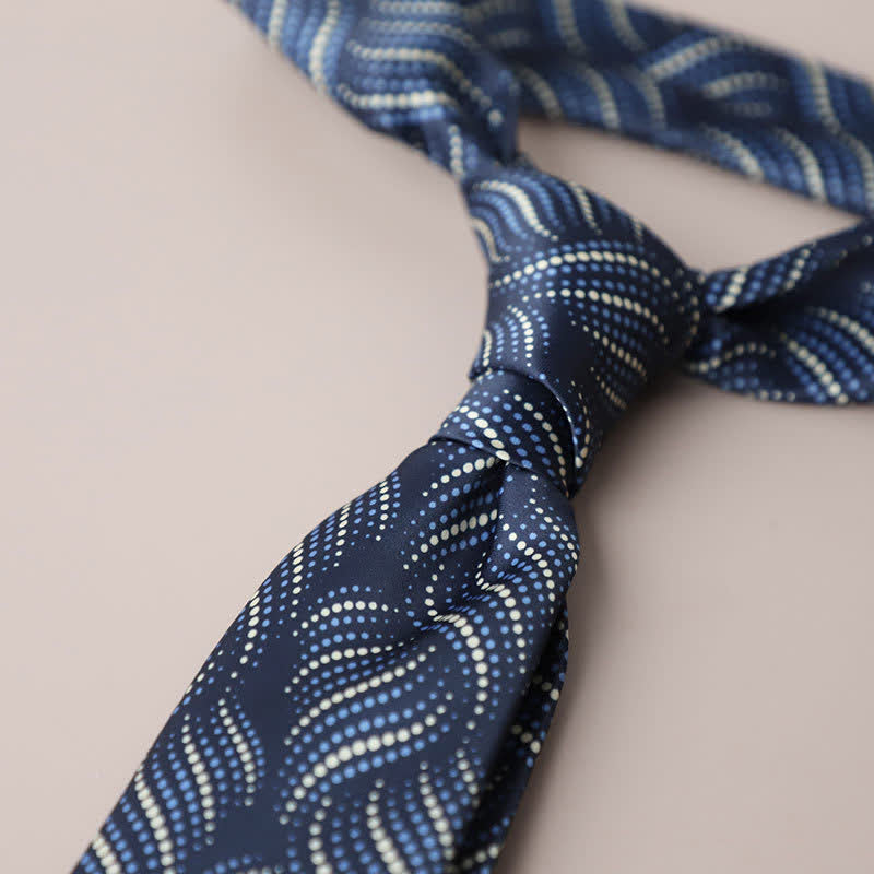 Men's Vintage Street Style Geometric Motif Necktie - Style #9 - image 15