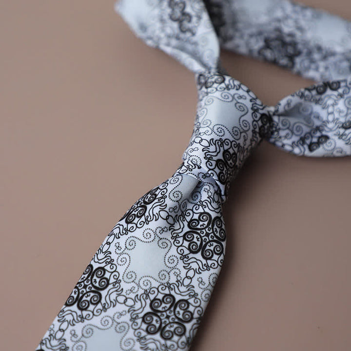 Men's Vintage Street Style Geometric Motif Necktie - Style #8 - image 14