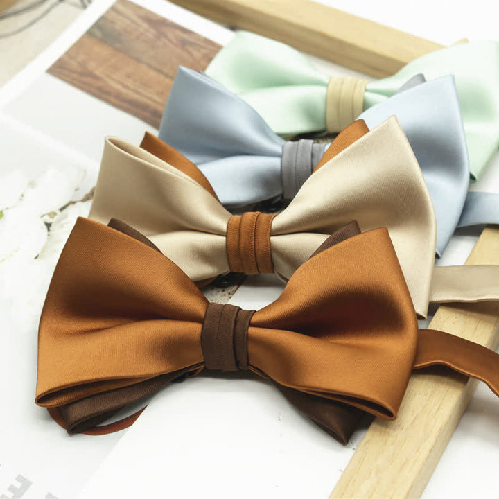 Men's Two Tone Double-Deck Wedding Business Bow Tie - image 0