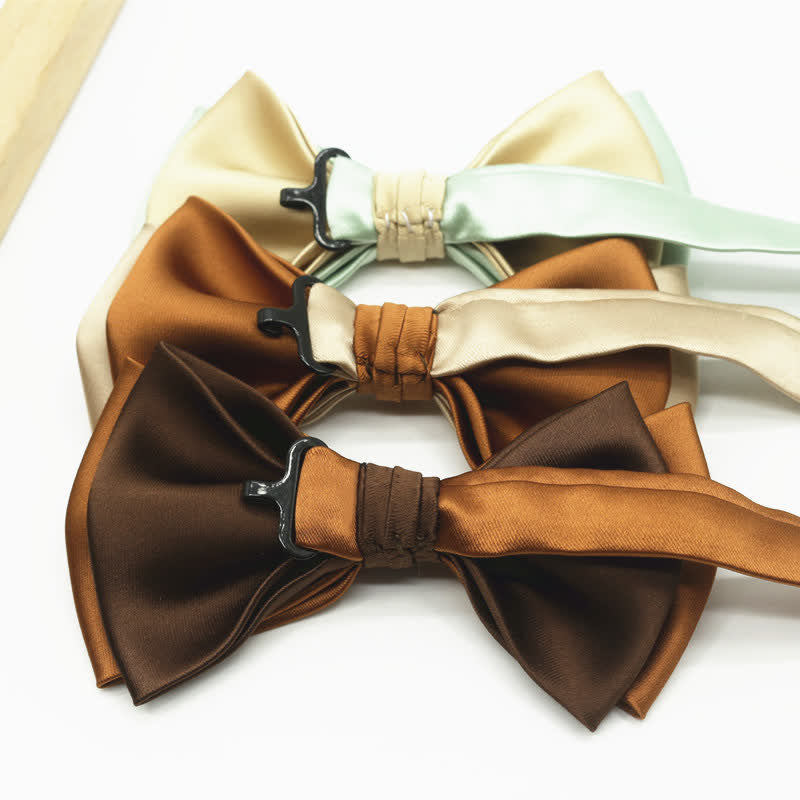 Men's Two Tone Double-Deck Wedding Business Bow Tie - image 4