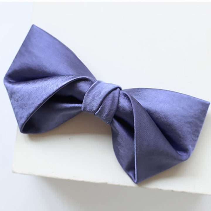 Men's Chic Blue Purple Solid Color Bow Tie - Style #3 - image 6