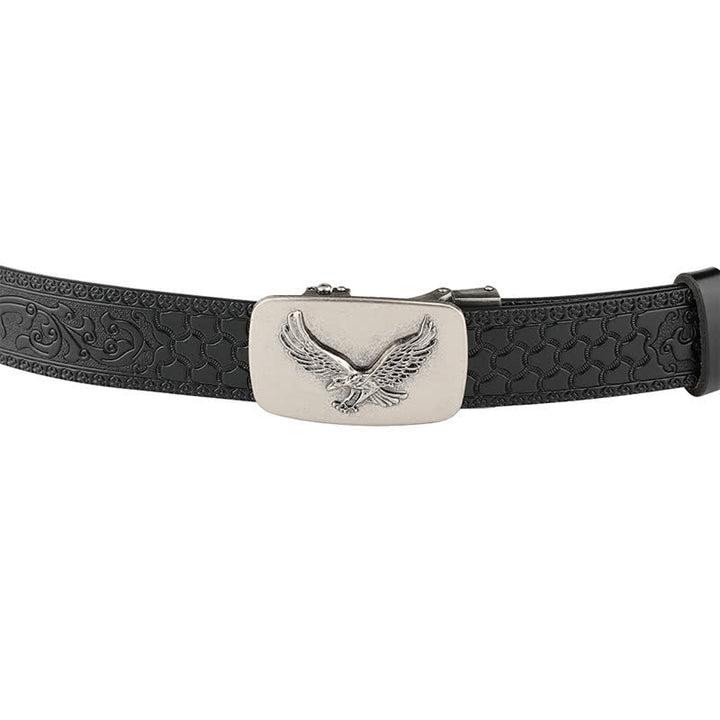 Men's Flying Eagle Automatic Buckle Embossing Leather Belt - image 2