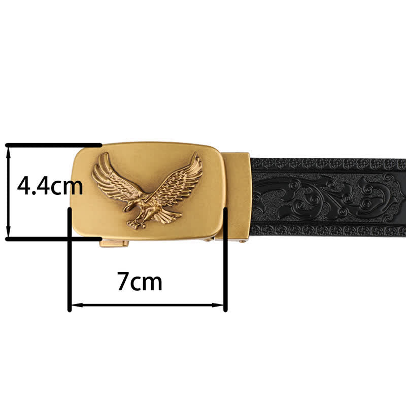 Men's Flying Eagle Automatic Buckle Embossing Leather Belt - image 7