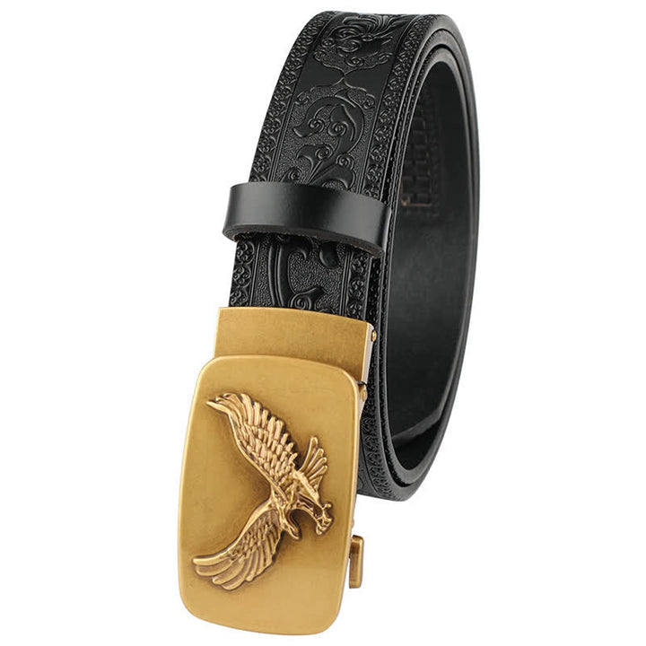 Men's Flying Eagle Automatic Buckle Embossing Leather Belt - image 6