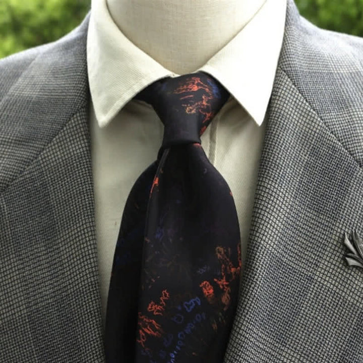 Men's Fantastic Flower Pattern Boho Necktie - Style #11 - image 12