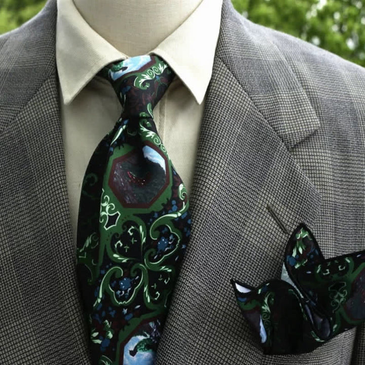 Men's Fantastic Flower Pattern Boho Necktie - Style #1 - image 0
