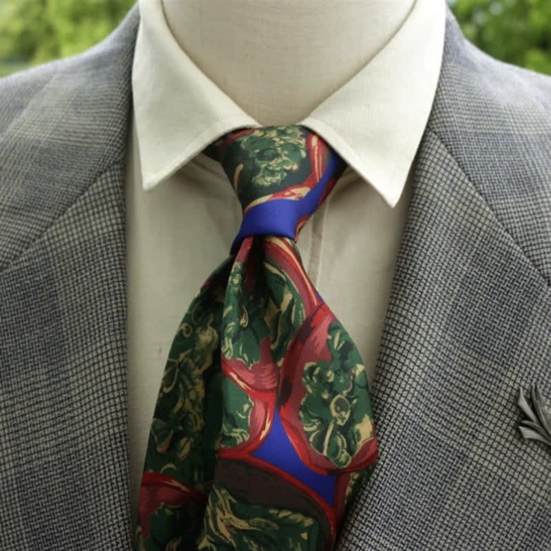 Men's Fantastic Flower Pattern Boho Necktie - Style #13 - image 14