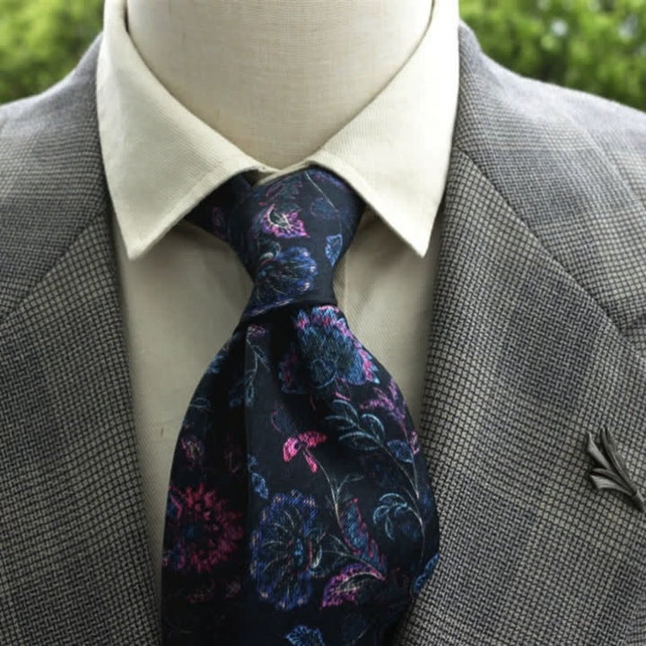 Men's Fantastic Flower Pattern Boho Necktie - Style #15 - image 16
